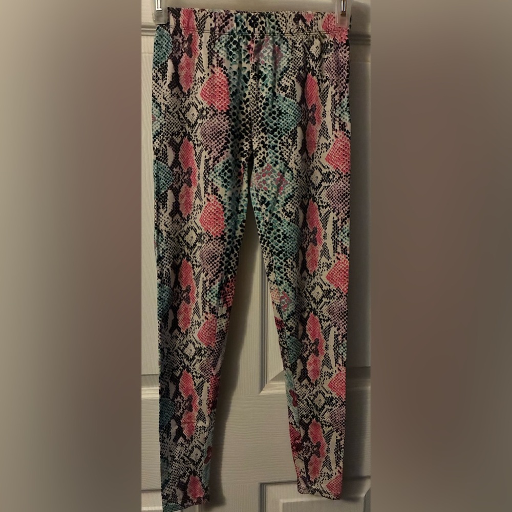 Multicolor Snake Print Leggings